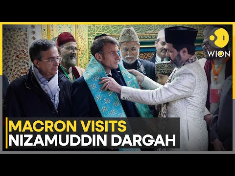 French President Macron enjoys Qawwali at Nizamuddin Dargah, Delhi | WION