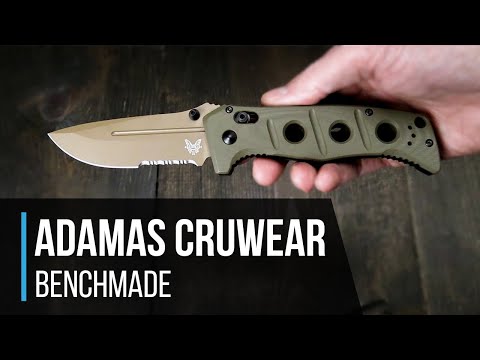 Benchmade Adamas Serrated Gray Cruwear Black G10 AXIS Lock Folding