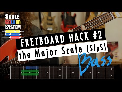 Scale Colour System BASS FRETBOARD HACK #2 – the Major Scale (5fpS)