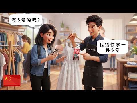 Learn Chinese Through Shopping | 15 Practical Conversations for HSK 1–2