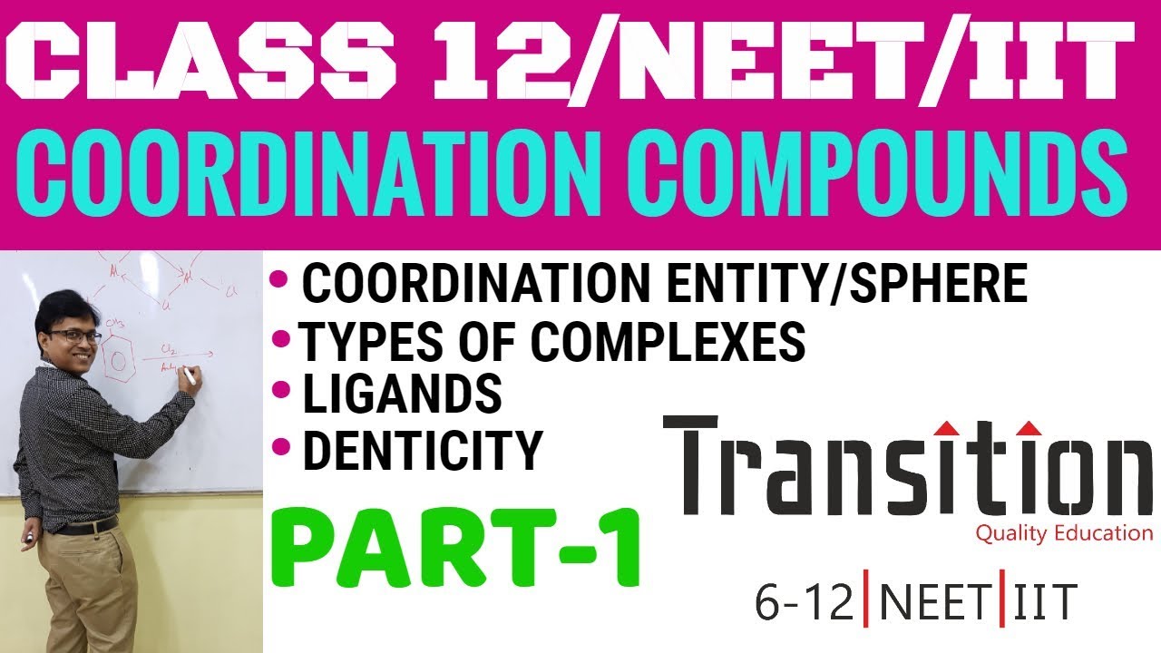 Coordination Compounds 01 Class 12 NEET 2023 II Coordination entity II Ligands I Denticity I Chelate