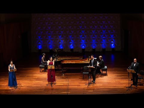 Lina Mendes, soprano; Luisa Francesconi, mezzo; Daniel Umbelino, tenor; Licio Bruno, barítono; Priscila Bomfim, piano; Katia Baloussier, piano