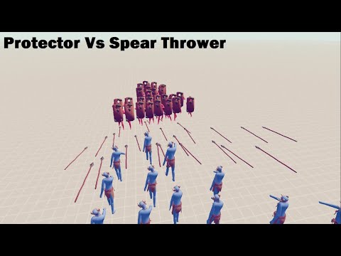 TABS 25 Protector Vs 25 Spear Thrower TOTALLY ACCURATE BATTLE SIMULATOR