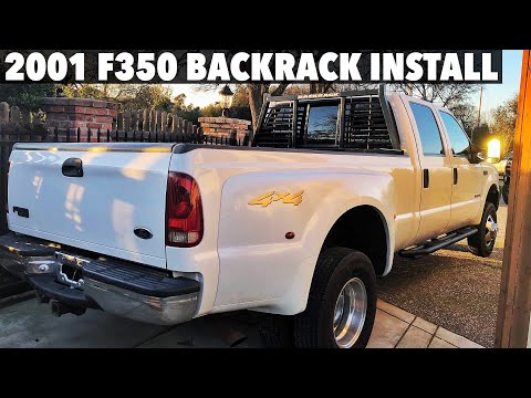 2001 F350 7.3 Dually - Installing a Truck Backrack, Must do some modifications, Review Bad Design
