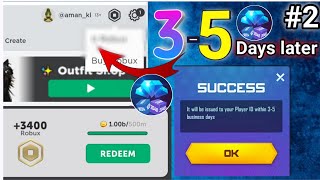 3-5 Day Wait Video 2048 cube winner 3-5 business day Redeem proof Robux