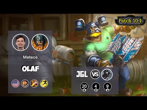 Meteos Olaf JUNGLE vs Kayn | LOL | S10 NA Placements  - Full Gameplay