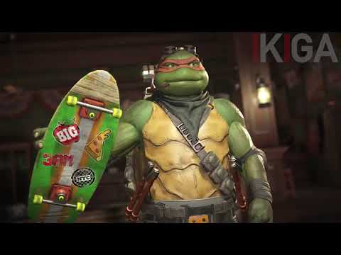 MICHELANGELO TMNT ALL MIRROR MATCH DIALOGUES & VICTORY ANIMATION WINNING POSE - INJUSTICE 2 2020