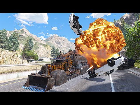 GTA 5 INVINCIBLE CERBERUS CRASHES Part.2 - SUPER CINEMATIC PICTURE WITH SLOW MO ep.45