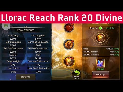 Llorac 1.17T BR - Activating Tier 3 Divine Talents - Legacy Of Discord