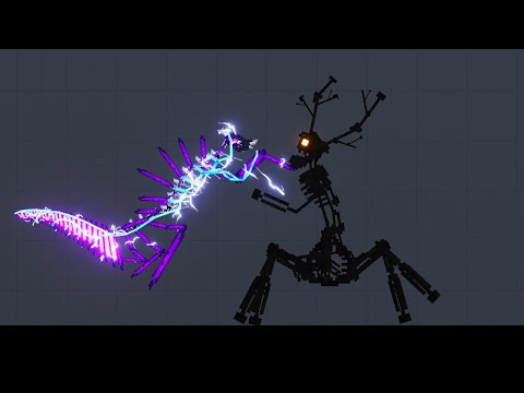 Giant Monsters Fighting Each Other In People Playground