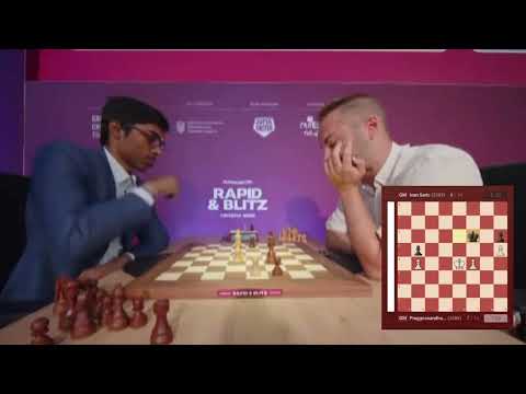 Watch the final moments as GM R. Praggnanandhaa defeats GM Ivan Šarić in Round 7