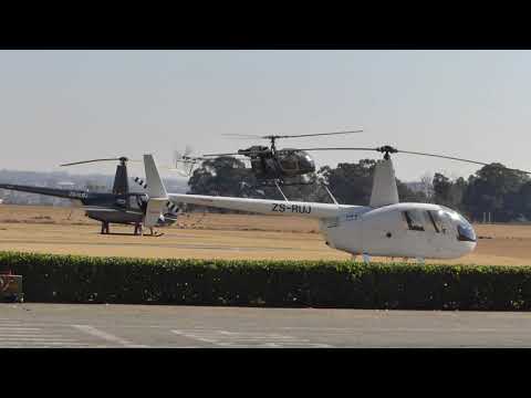 Lama sa315 helicopter landing and shut down\\FAGM