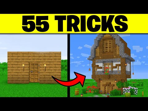 55 TRICKS in MINECRAFT um BESSER zu BAUEN!