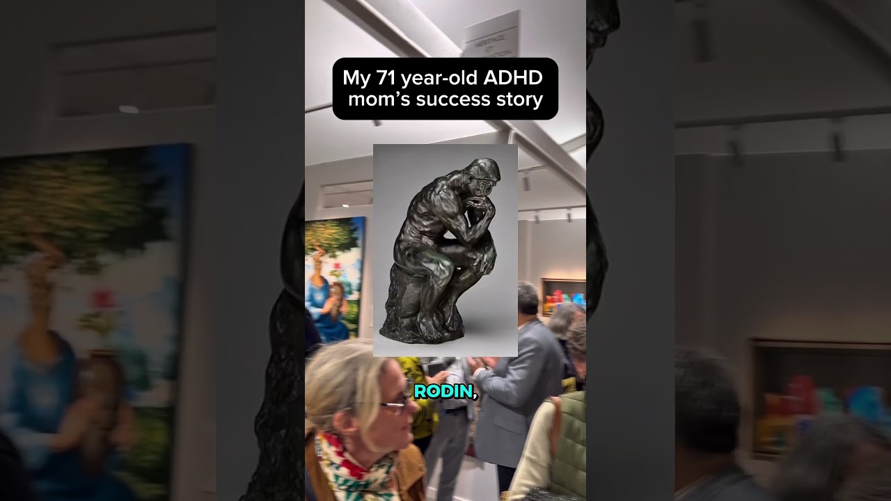 My 71 year-old ADHD mom got into a Paris art show #adhd #neurodivergent #latebloomer #artist