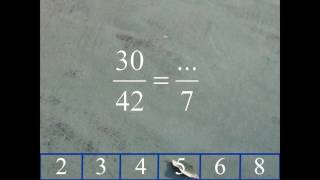 30 / 42 = . . . / 7