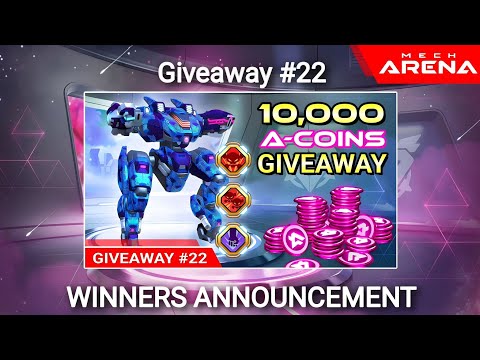 10,000 Acoins Giveaway #22 - Winners Announcement 🏆 - Mech Arena