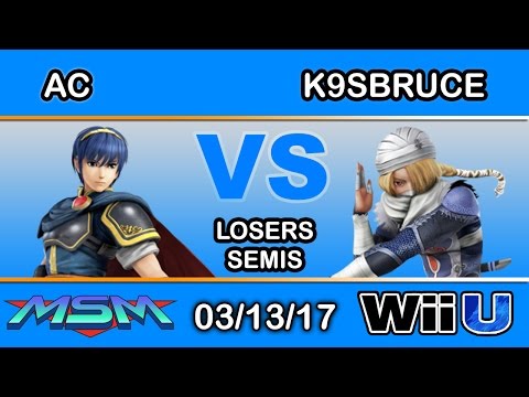 MSM 89 - AC (Marth) Vs. LH | K9sbruce (Sheik) Losers Semis - Smash Wii U