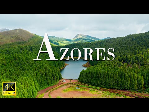 FLYING OVER AZORES (4K UHD) - Relaxing Music Along With Beautiful Nature Videos - 4K Video