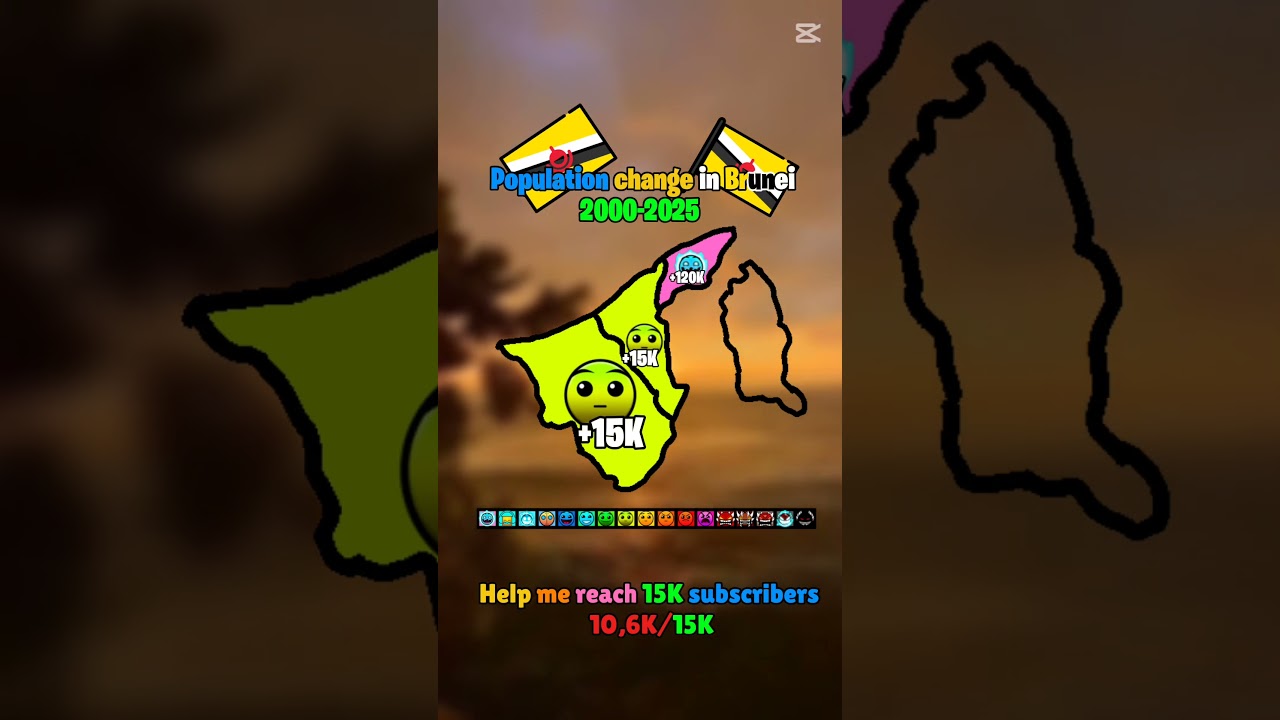 Population change in Brunei 2000-2025 #globalmapper #map #geographythroughmaps #europe #mapguide