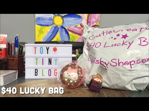 $40 Squishy Shop Lucky Bag Grab Bag Sept 2018 | Toy Tiny Video