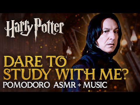 A DAY WITH SNAPE 📚🏰 6h Study Session | Harry Potter Pomodoro, Hogwarts ASMR Sounds Study Session