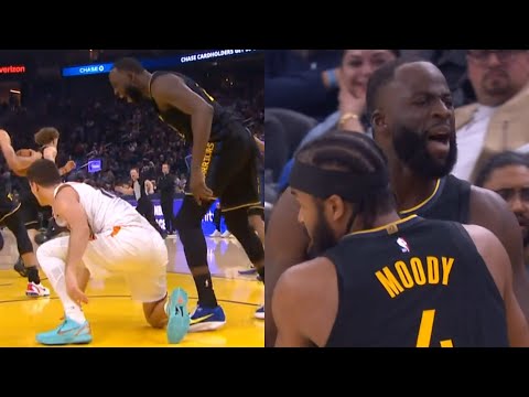 Draymond Green ejected for getting into it with Gillespie and held back from ref