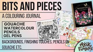 Axik's Bits And Pieces - alotta Gouache: backgrounds, finishing touches, pencils on gouache etc.