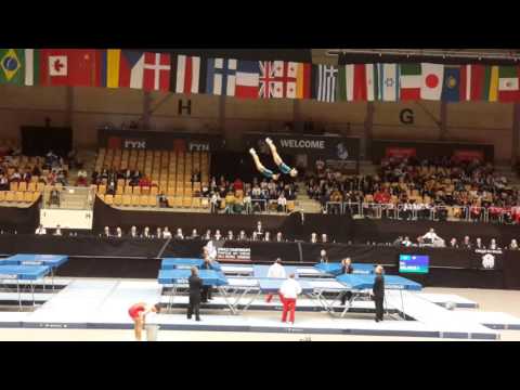 PIATRENIA Tatsiana,HARCHONAK Hanna BLR compulsory Trampoline World Championships 2015