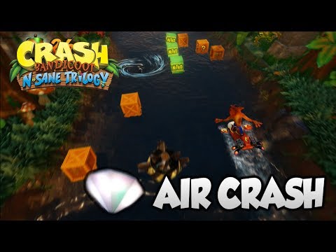 Crash Bandicoot 2 - "Air Crash" 1st Clear Gem and All Boxes (PS4 N Sane Trilogy)