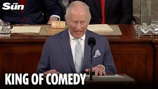 Charming King Charles' best jokes as he delights Congress in historic speech