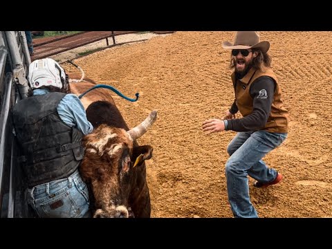 Intern Gets Hooked by Bull at JB Mauney's - Rodeo Time 354