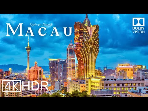 Macau City, China 🇨🇳 in 4K HDR ULTRA HD 60 FPS Dolby Vision™ Drone Video
