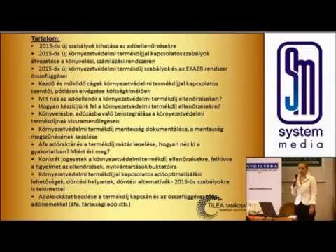 Környezetvédelmi termékdíj 2015. - Változások, bevallás, gyakorlat, ellenőrzés II. rész