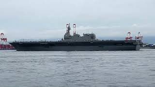 護衛艦「いずも」出港【大阪天保山】