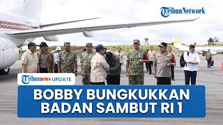 Momen Bobby Nasution Bungkukkan Badan Sambut Prabowo, Bakal Kunjungi Korban Banjir di Tapanuli Utara