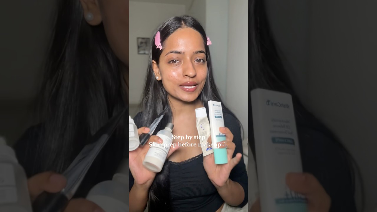 Skinprep before makeup for flawless makeup #makeuptutorial #skincare #skincareroutine #skinprep