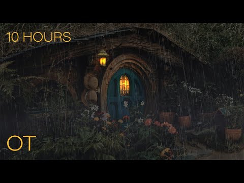 Stormy Night in Hobbiton | Soothing Rain & Rolling Thunder Sounds for Relaxing | Studying | Sleeping