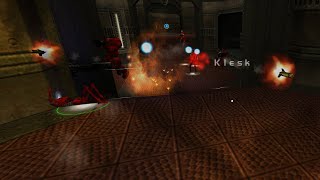 Quake 3 Arena 4K60 - Alone vs Team of 8 Bots. Nightmare Difficulty. Random Map 26 - 13Base