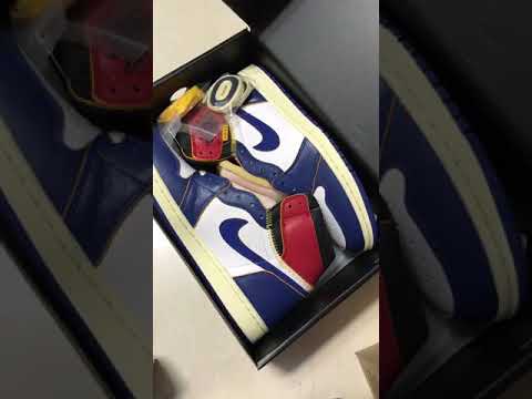 UNBOXING AIR JORDAN 1 Union La Jordan one blue toe AND CLOSE LOOK (ONE OF BEST SHOE OF THE YEAR )