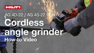 AG 4D-22 & AG 4S-22 | Hilti Cordless Angle Grinders User Guide