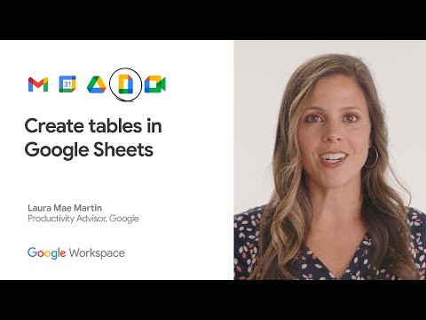 How to create tables in Google Sheets