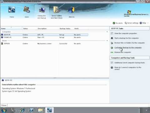 SBS 2011 Essentials Learning Bites - Configuring PC Backup.wmv
