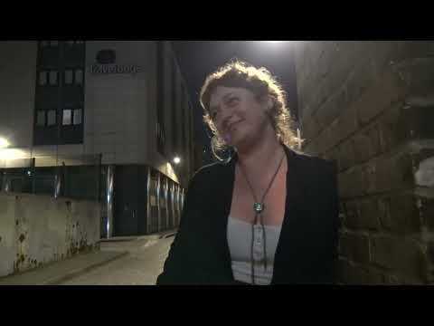 ERIKA LEWIS  (TUBA SKINNY) TALKS TO LORD DOOM LAST NIGHT AFTER GIG AT JAMBOREE LONDON