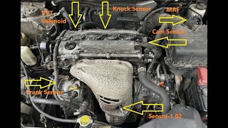 All Toyota 2.4L Engine Sensor Locations 2002-2011  (2AZ-FE) Firing Order, Cylinder Location