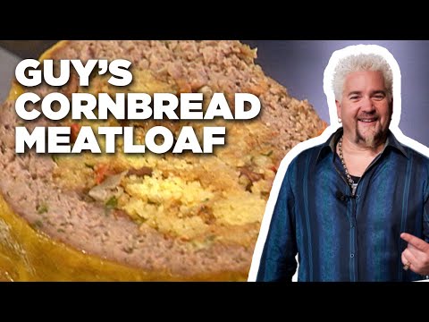 Guy Fieri's Cornbread Stuffed Meatloaf | Guy's Big...