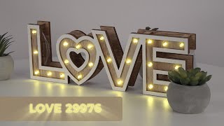 Svietiaca dekorácia LOVE 24LED, na batérie