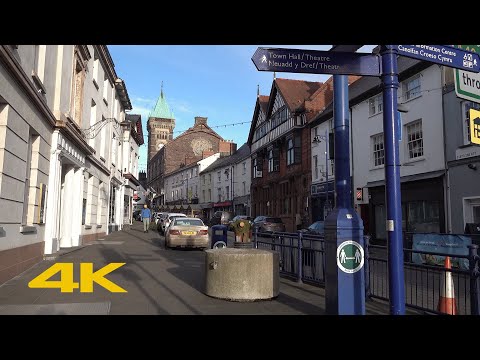 Abergavenny Walk: Town Centre【4K】