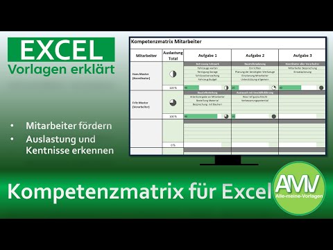 Mitarbeiter mit Kompetenzmatrix fördern - kostenlose Excel-Vorlage erklärt