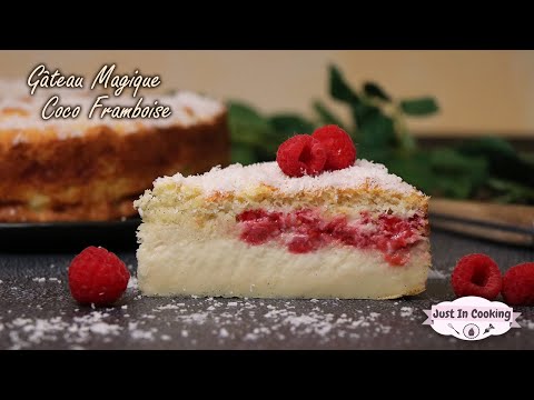 Magic Raspberry Coconut Cake