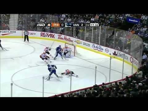 Vancouver Canucks vs Philadelphia Flyers Highlights 12/28/10